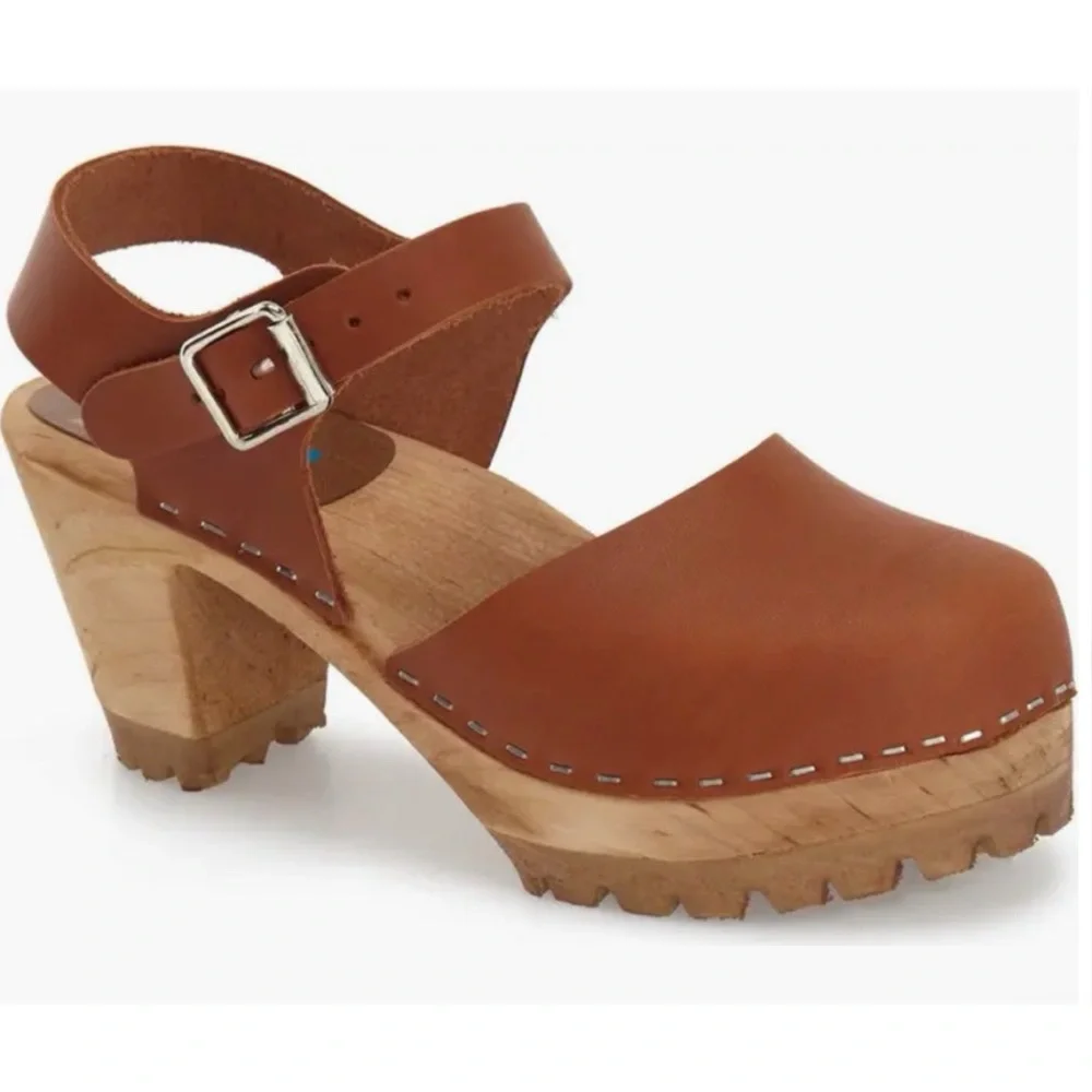 MIA Abba Clog in Luggage Leather Size 36 - Picture 3 of 14